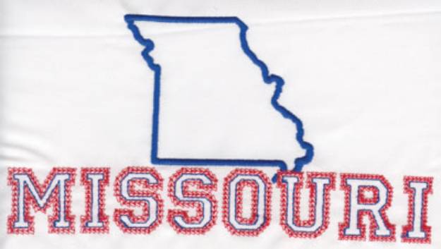 Picture of Missouri Outline Machine Embroidery Design