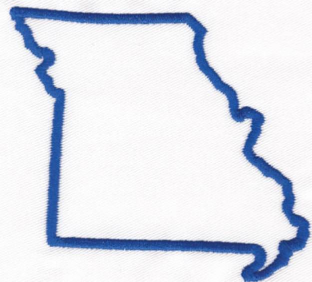 Picture of Missouri Outline Machine Embroidery Design