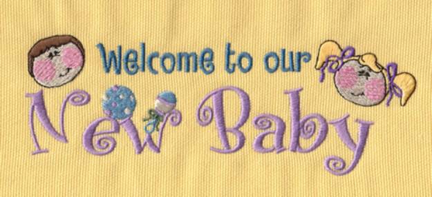 Picture of Welcome New Baby Machine Embroidery Design