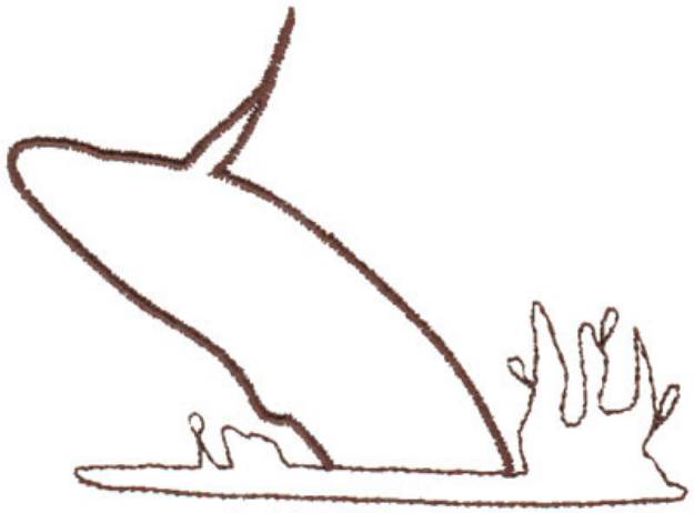 Picture of Whale Outline Machine Embroidery Design