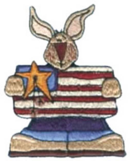 Picture of Patriotic Bunny Machine Embroidery Design