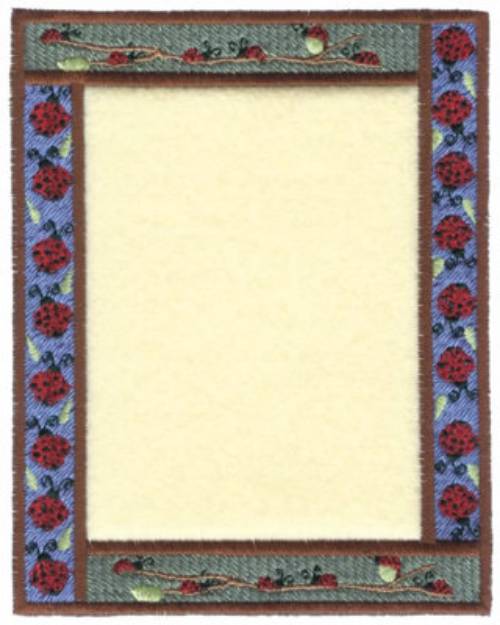 Picture of Ladybug Frame Machine Embroidery Design