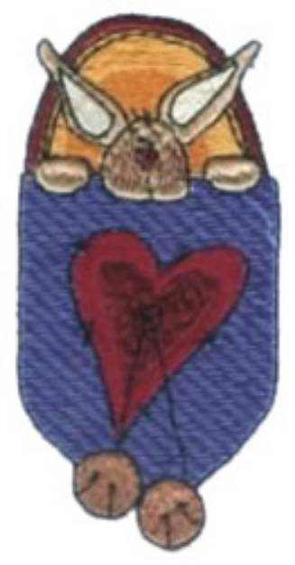 Picture of Pocket Pal Bunny Machine Embroidery Design
