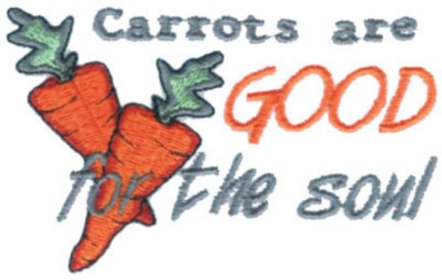 Picture of Carrots Are Good Machine Embroidery Design