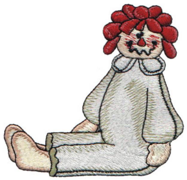Picture of Annie In Her Pajamas Machine Embroidery Design