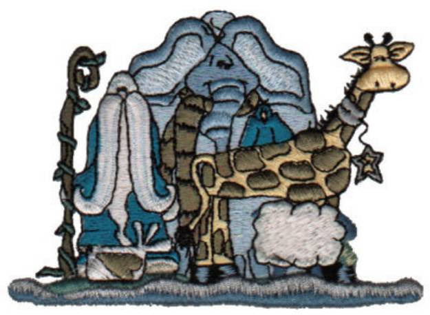 Picture of Noah And Animals Machine Embroidery Design