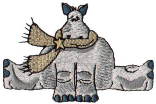 Picture of Hippo Machine Embroidery Design