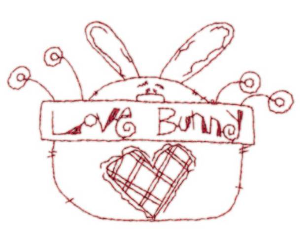 Picture of Love Bunny Machine Embroidery Design