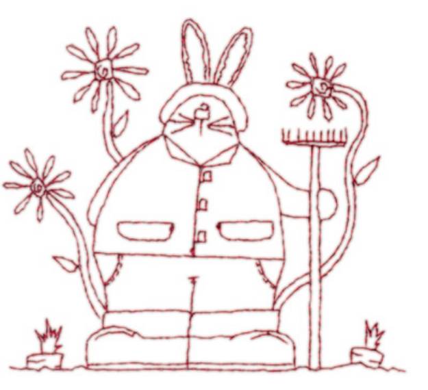Picture of Spring Bunny Machine Embroidery Design