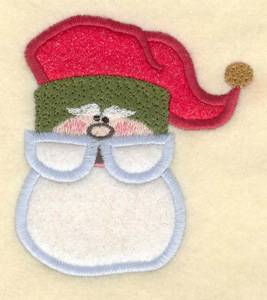 Picture of Santa Head Applique Machine Embroidery Design