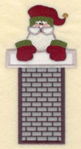 Picture of Santa In Tall Chimney Machine Embroidery Design