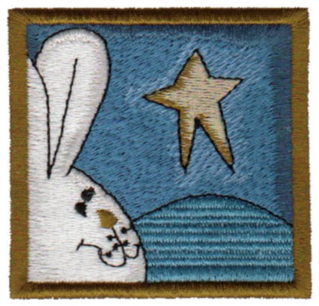 Picture of Bunny Stargazing Machine Embroidery Design