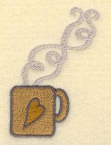 Picture of Mug With Heart Machine Embroidery Design