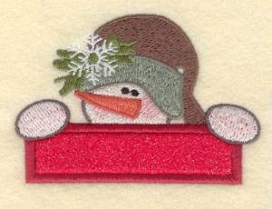 Picture of Small Snowman Head Machine Embroidery Design