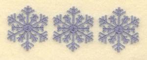 Picture of Three Snowflakes Machine Embroidery Design