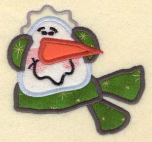 Picture of Snowman  Applique Machine Embroidery Design