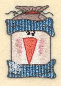 Picture of Snowman Head Machine Embroidery Design