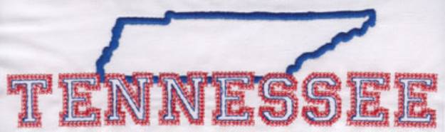 Picture of Tennessee Outline Machine Embroidery Design