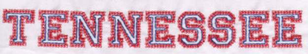 Picture of Tennessee Machine Embroidery Design