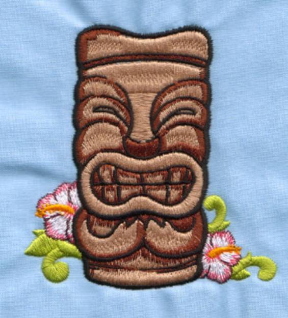 Picture of Large Tiki Statue Machine Embroidery Design