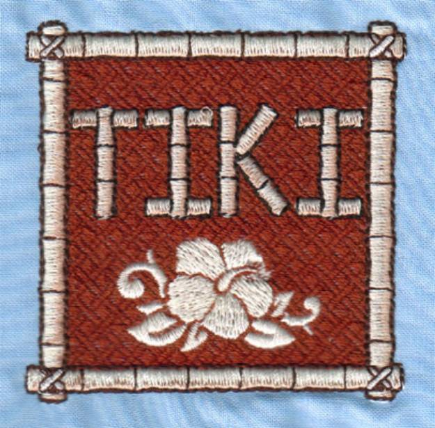 Picture of Tiki Mat Machine Embroidery Design