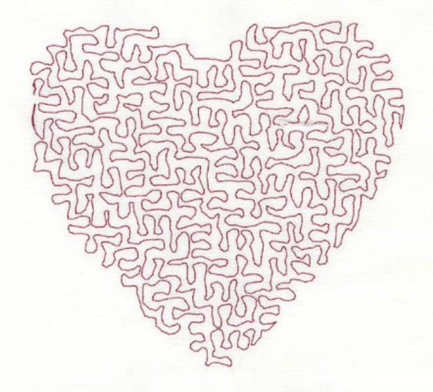 Picture of Low Stipple Heart Machine Embroidery Design