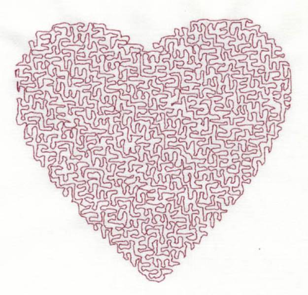 Picture of High Stipple Heart Machine Embroidery Design