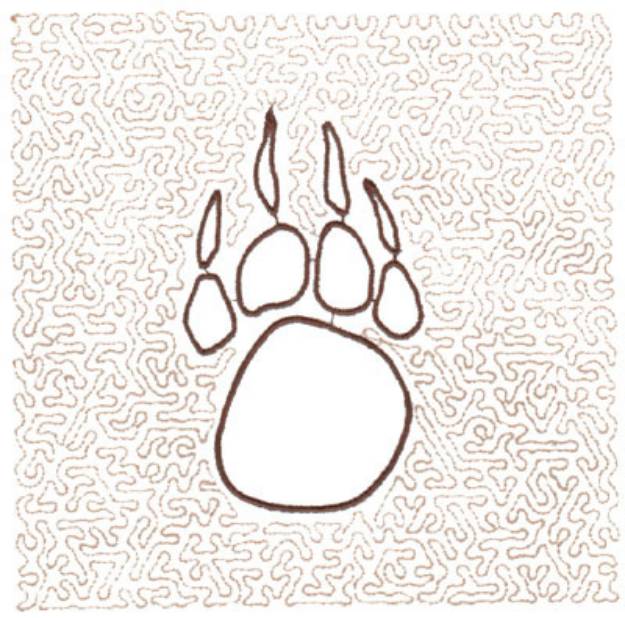 Picture of Paw Quilt Square Machine Embroidery Design