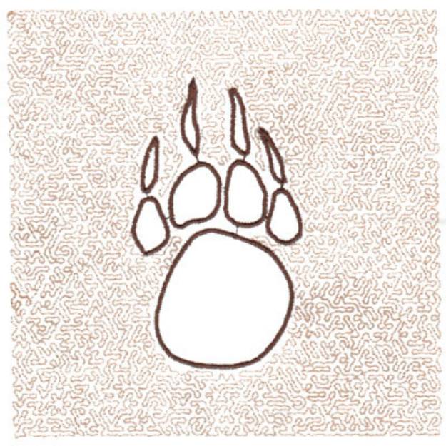 Picture of Paw Quilt Square Machine Embroidery Design