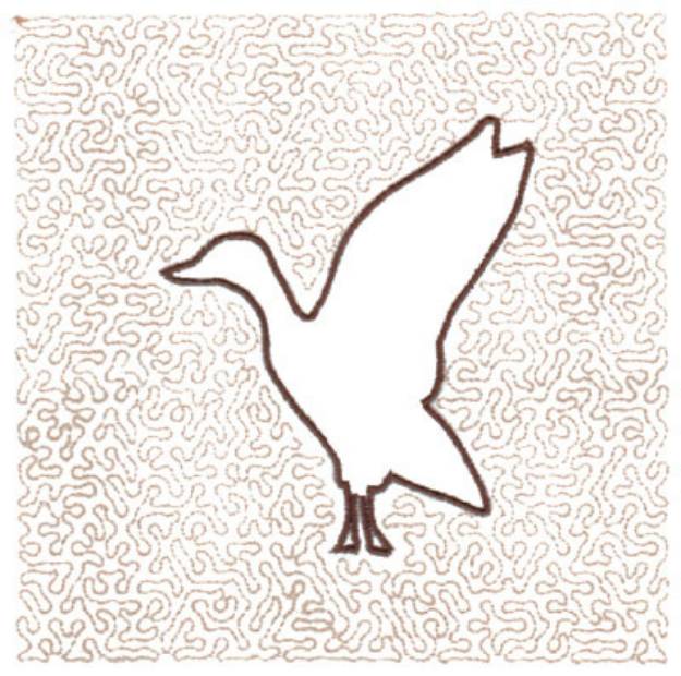 Picture of Goose Quilt Square Machine Embroidery Design