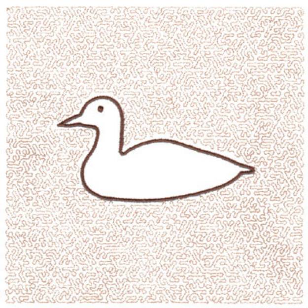 Picture of Duck Quilt Square Machine Embroidery Design