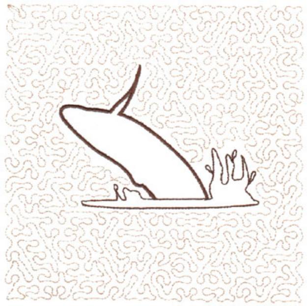 Picture of Whale Quilt Square Machine Embroidery Design