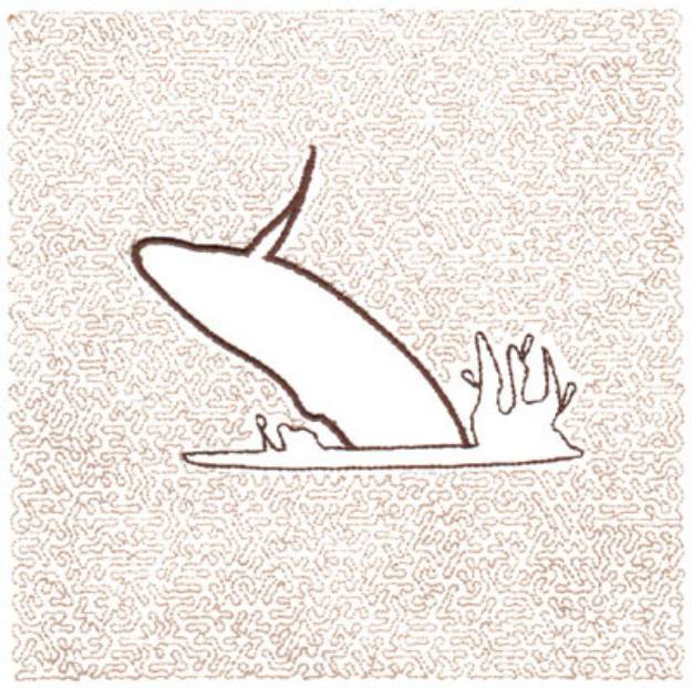 Picture of Whale Quilt Square Machine Embroidery Design