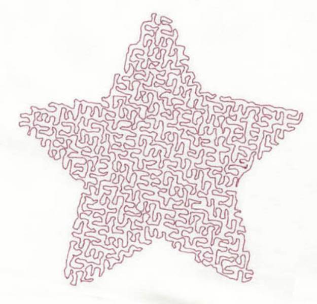 Picture of Stipple Five Point Star Machine Embroidery Design