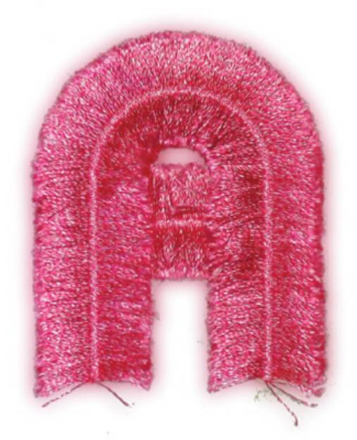 Picture of Fringe Block Letter A Machine Embroidery Design