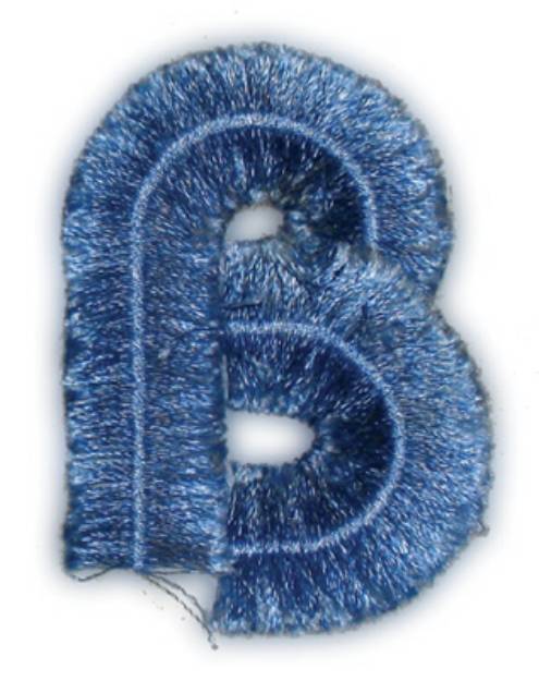 Picture of Fringe Block Letter B Machine Embroidery Design