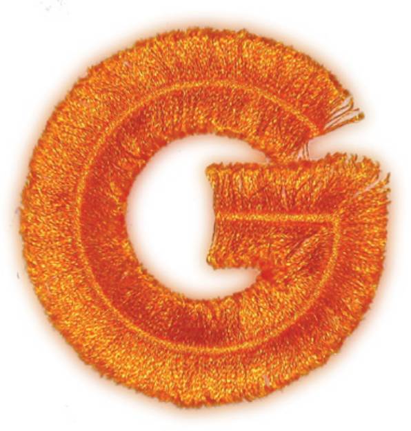 Picture of Fringe Block Letter G Machine Embroidery Design