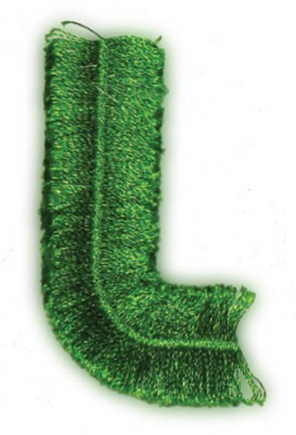 Picture of Fringe Block Letter L Machine Embroidery Design