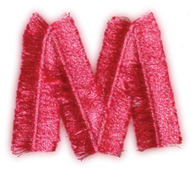 Picture of Fringe Block Letter M Machine Embroidery Design