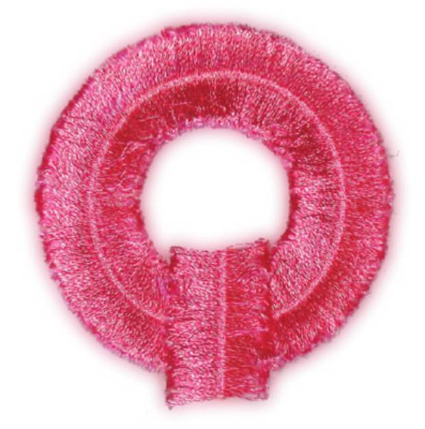 Picture of Fringe Block Letter Q Machine Embroidery Design