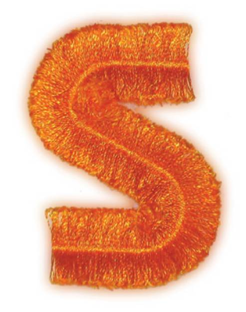 Picture of Fringe Block Letter S Machine Embroidery Design