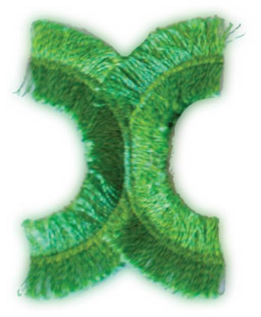 Picture of Fringe Block Letter X Machine Embroidery Design