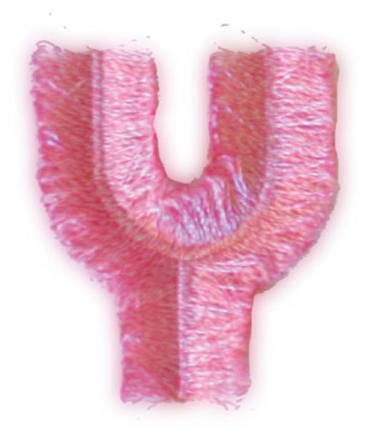 Picture of Fringe Block Letter Y Machine Embroidery Design
