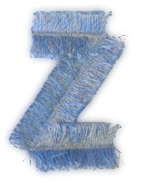 Picture of Fringe Block Letter Z Machine Embroidery Design
