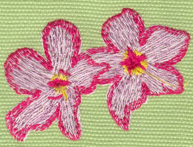 Picture of 2 Heavenly Hibiscus Machine Embroidery Design