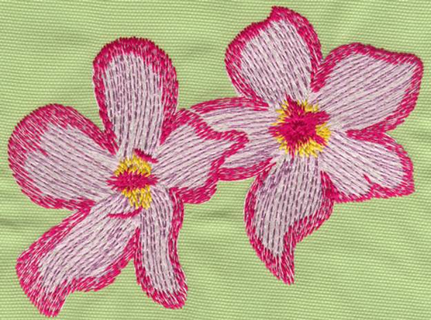 Picture of Two Heavenly Hibiscus 3 Machine Embroidery Design