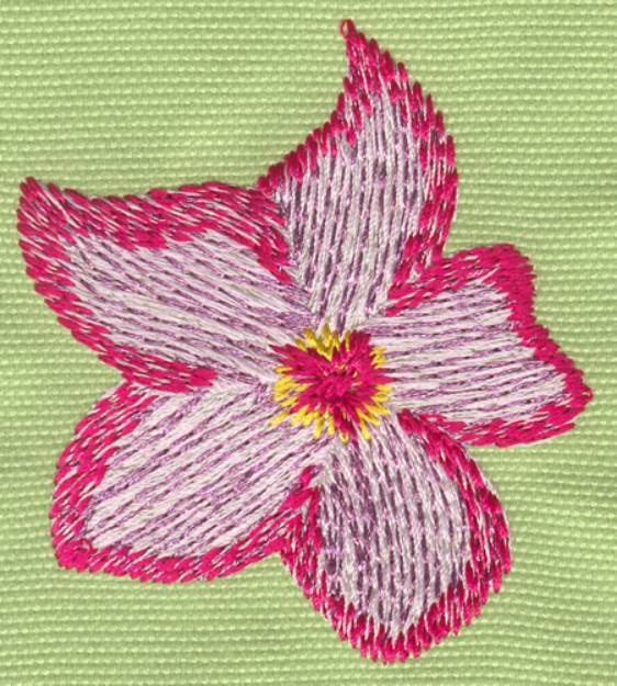 Picture of Heavenly Hibiscus Single 2 Machine Embroidery Design