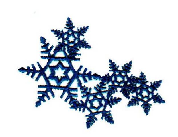 Picture of Five Snowflakes Machine Embroidery Design