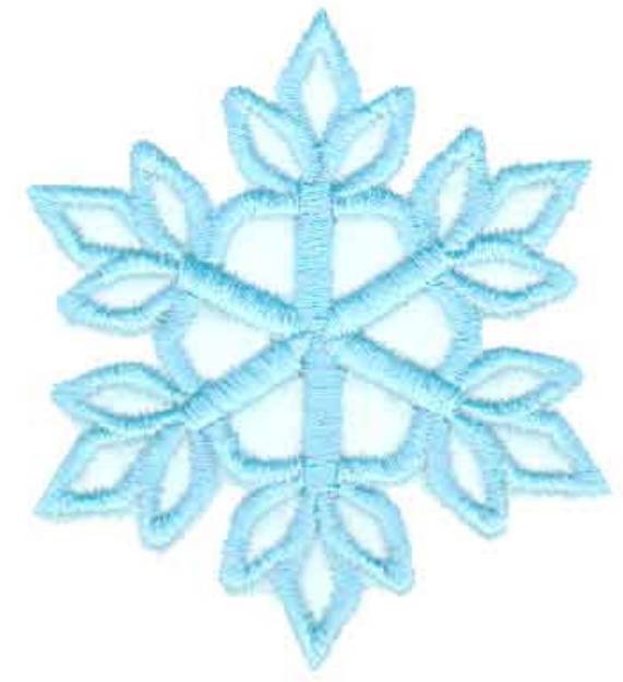 Picture of Single Snowflake Machine Embroidery Design