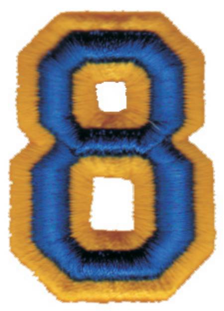 Picture of Athletic Foam 8 Machine Embroidery Design